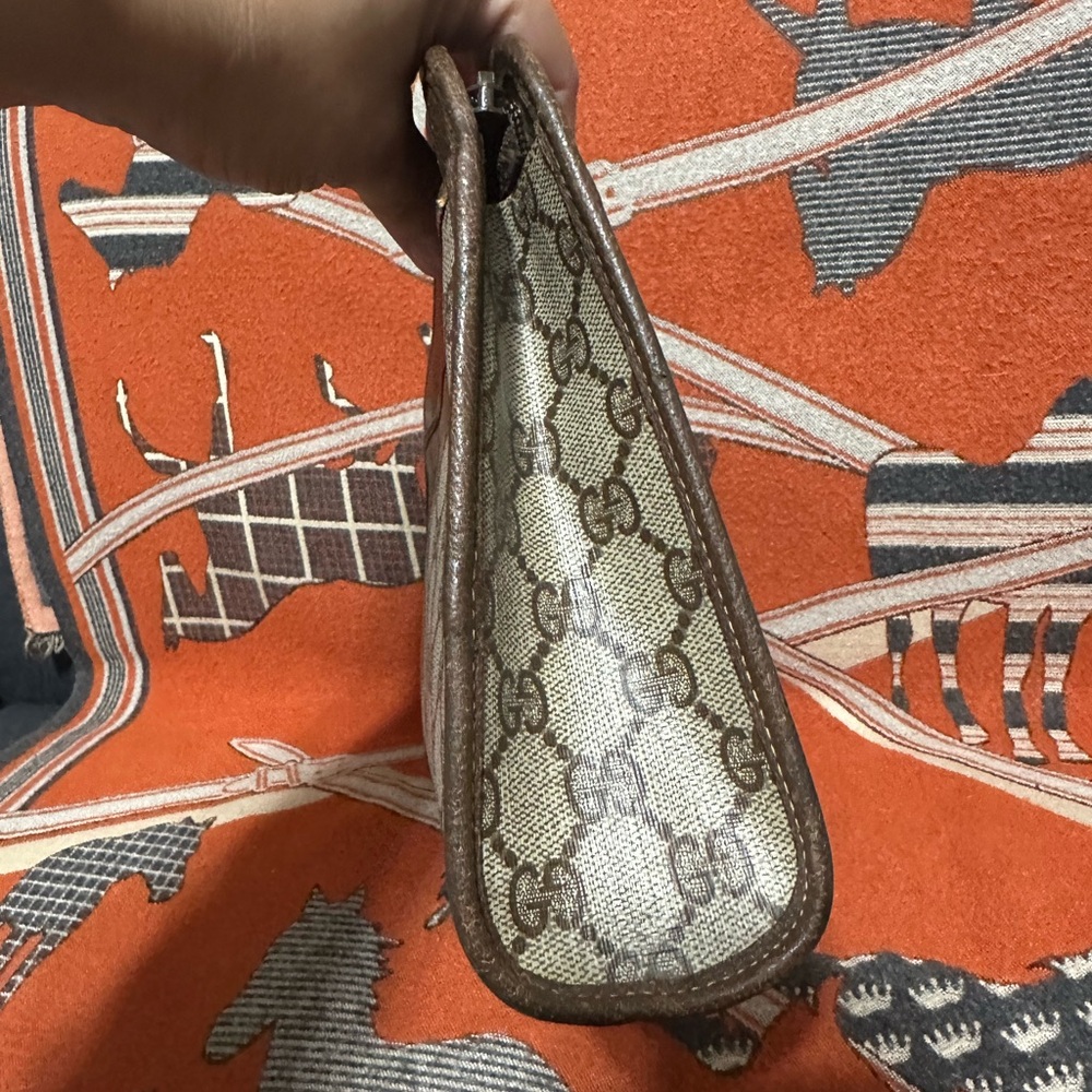 GUCCI❤️🌟97.01.037 VINTAGE GG BROWN CLUTCH⭐️ - Picture 3 of 9
